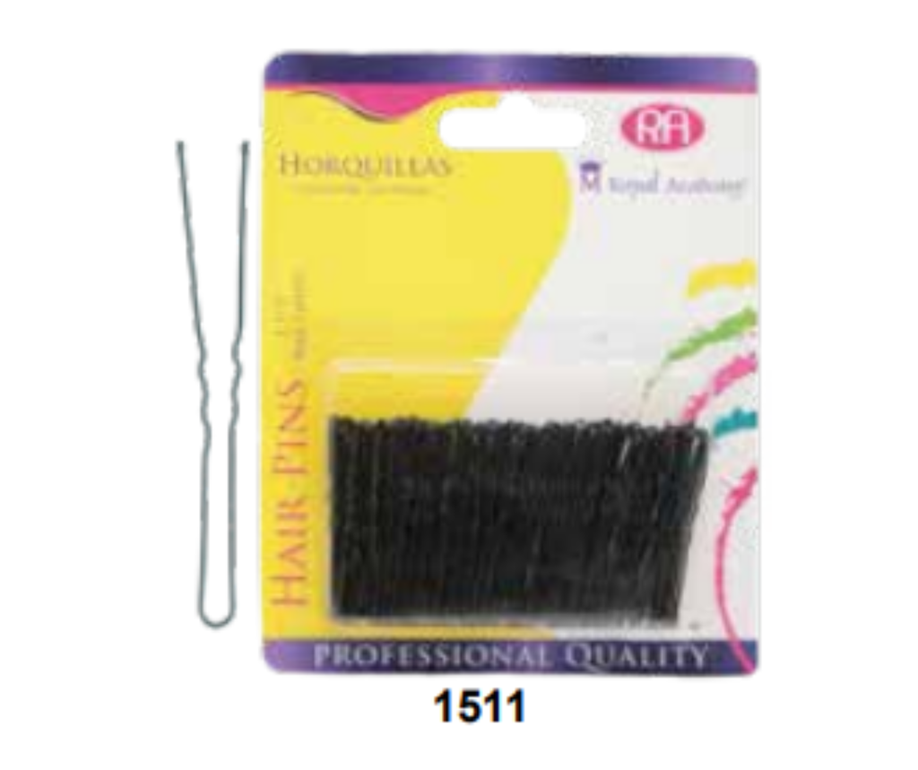 HORQUILLAS NEGRA 1 1/2&quot; BLISTER C/100 PZ ROYAL ACADEMY #1511