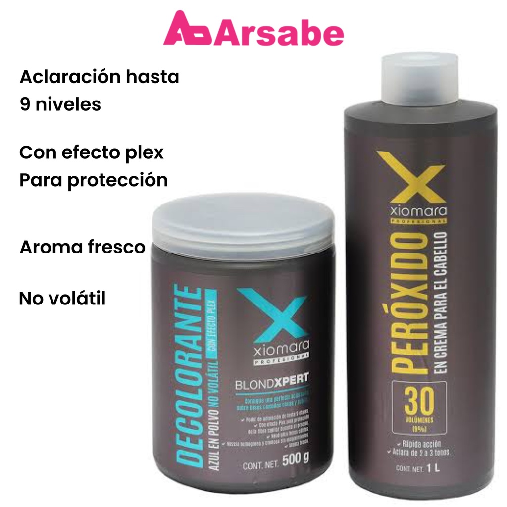 JGO DECOLORANTE+PEROXIDO COBER COLOR AZUL XIOMARA