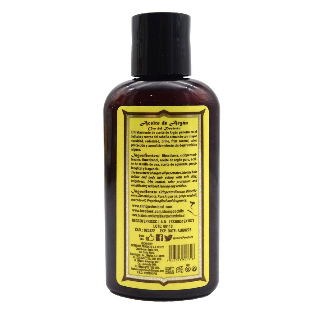 ACEITE DE ARGAN ORO DEL DESIERTO