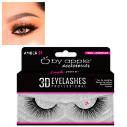 [7503034599036] Pestaña postiza profesional 3D by apple #24 AMBER