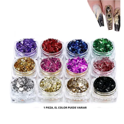 [KT0932] DECORACION HOJA DE COLORES METALICA